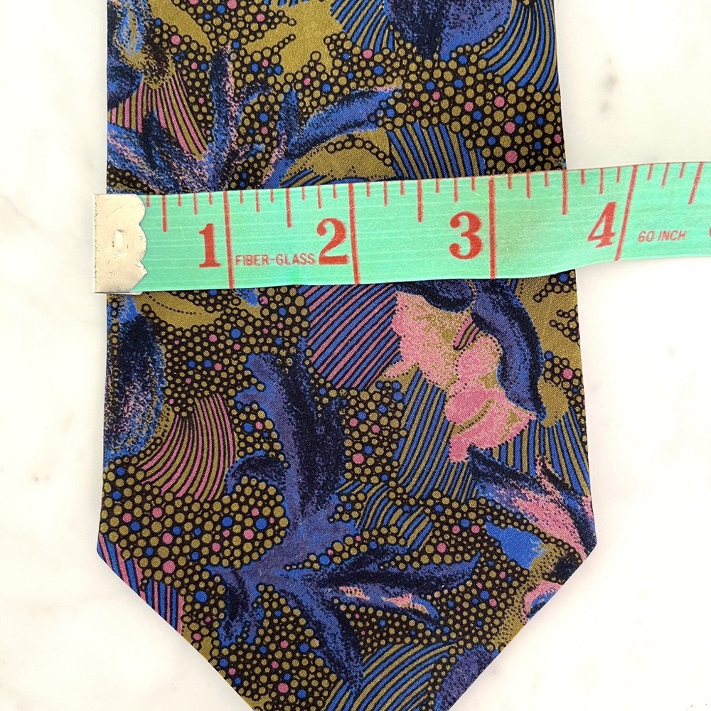 Pierre Balmain Couture Vintage 80s Italian Silk Tie NOS Designer New Old Stock - Picture 5 of 10